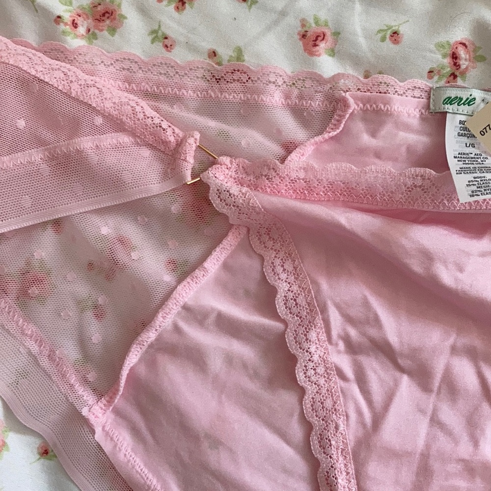 Aerie shine pink mesh boybrief